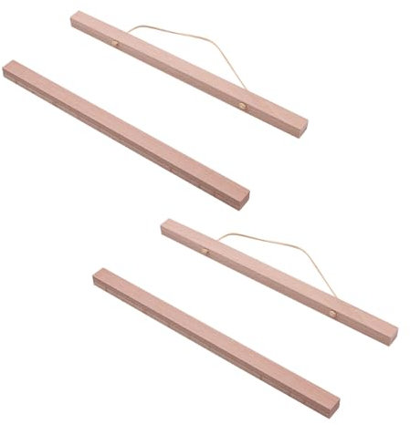 WANGCL 2 Set Posterschiene Magnetisch Posterrahmen Holz Poster Aufhänger Posterleiste für Wandbilder Fotos Poster 30cm