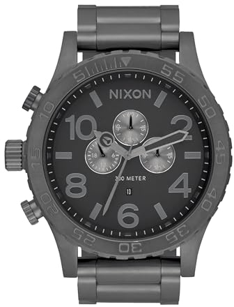 Nixon Herren Analog Japanisches Quarzwerk Uhr mit Edelstahl Armband A1389-632-00