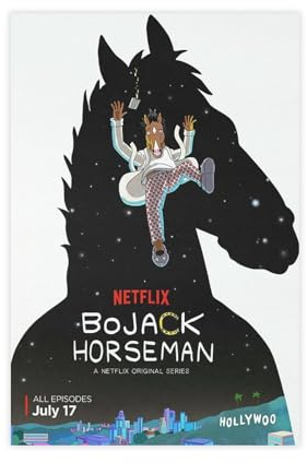 Bojack Horseman – klassisches Poster auf Leinwand, Poster, Wandkunst, Dekor, Bild, Gemälde für Wohnzimmer, Schlafzimmer, Dekoration, ungerahmt, 30 x 45 cm