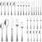 Joyfair Besteck Set 6 Personen, 30-teiliges Edelstahl Gehämmertes Besteckset mit Messer Gabel Löffel, Elegantes Essbesteck für Haus/Party/Restaurant, Hochglanzpoliert & Spülmaschinenfest