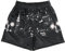 DIOTSR Herren Basketball-Shorts, Freizeit-Shorts, Streetwear mit Taschen, Kordelzug, Skyline-Schwarz, Klein