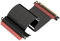 LINKUP - AVA5 PCIE 5.0 Riser Cable | RTX5090 RX9070 GPU Ready | x16 128GB/s Speed | Compatible with PCIe 4.0 | Designed for ITX | Single Reverse Straight, Black 23cm (Total Length 27.5cm)
