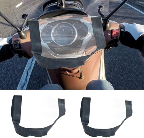 2 Stück Mobility Scooter-Bedienfeldabdeckung, Pinnwand-Konsolenabdeckung, wasserdichte, durchsichtige Panel-Abdeckung, schwarzer Pinne-Top-Schutz, Regenschutz für Mobility Scooter