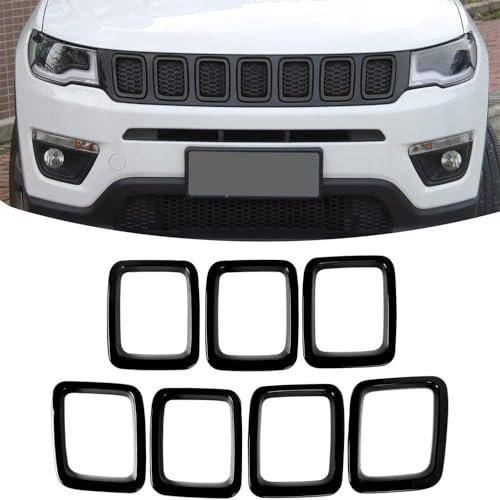 renyinsuo Auto Griglie Anteriori E Griglie Radiatori per Jeep Compass MP 2017 2018 2019 2020, Paraurti Anteriore Griglia Parte di Ricambio