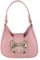 YENVWG Damen-Umhängetasche mit Schleife, kleine Handtasche, ästhetische Schultertasche mit Kette, Schleife, Einkaufstasche, Dating-Tasche, rose