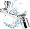 MF artSHOP Rubinetto Universale Snodabile e Rotante 1080 Gradi, con Filtro Rompigetto, Prolunga per Lavello Cucina e Bagno