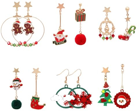 Weihnachts-Ohrringe Set für Damen - Tropfen Ohrringe, Weihnachtsschmuck, Geschenkidee