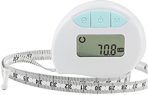 CHFYIJYHM Digitales Körperumfangsmaßband mit selbstsicherndem und einziehbarem Maßband for Taille und Bizeps(Blu)