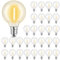 Yuusei G40 LED Glühbirnen für Außenbereiche, 30-Packung, 1W E12 Ersatzleuchtmittel, IP45 Wasserdicht, 2700K Warmweiß für Lichterkette, AC220-240V Zerschlagungsfest für Garten, Terrasse, Balkon, Party