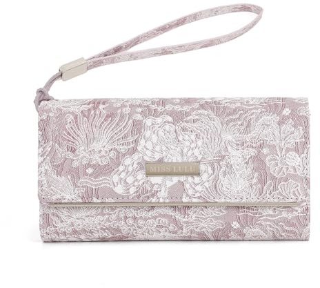 Miss Lulu Wtm2448-pk, Tri-Fold Wallet Women's, Rose, Taille Unique