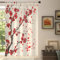 Mexpekil Rideaux semi-transparents en voile avec fleurs de cerisier japonais pour salon, chambre à coucher, cuisine, 140 cm de large, 1 panneau, rouge