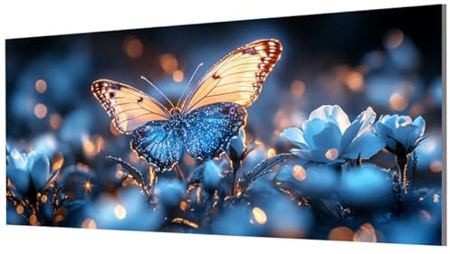 Schmetterling Malen Nach Zahlen Erwachsene Groß XXL 100x200cm, Malen Nach Zahlen Blume DIY Farbe Acrylfarbe ölgemälde Set mit Pinseln für Zimmer Deko Wand Aesthetic, Geschenke für Frauen, Model-0559