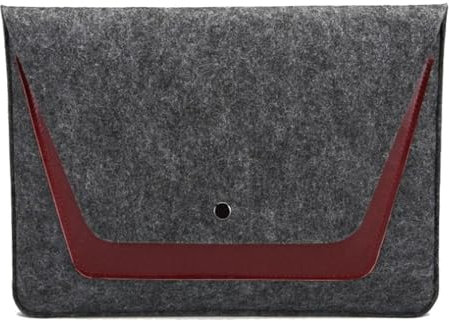 Housse de protection en feutre pour ordinateur portable, tablette, compatible avec Apple MacBook de 15, 15,4, 15,6, 16,2, 16,2, Asus, Dell, HP, Microsoft, Samsung (gris foncé, 15,6)