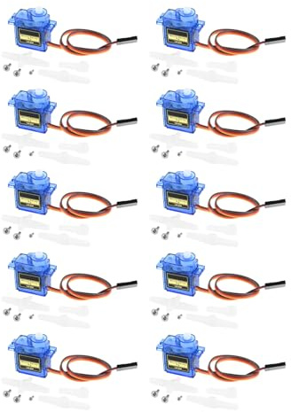 Mtsooning 9G Micro Servo Motoren, Mini Servomotor Kit | Micro Servomotor 360 Grad für RC Hubschrauber Boote Flugzeuge Auto Fahrzeugmodelle Steuerung Modellbau für Arduino