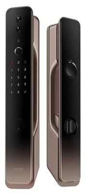 Automatic Cat's Eye Intelligent Door Lock Zigbee Light Sensor NFC Bluetooth Fingerprint Unlocking Through Application (Color : DoorThickness 80-120)