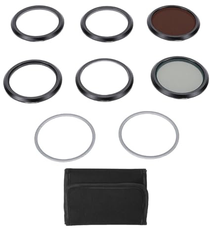 Jectse Kamerafilter-Set, Magnetischer Schnellwechselaufsatz mit 6 Essential-Filtern ND8 CPL Macro Star Soft Focus Ultra Violet, für Spiegellose Kameras LX10 G7X3 G7X2 ZV1 RX100