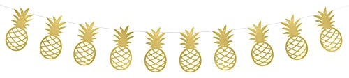 Girlande Ananas 13x150cm DIY Banner Papiergirlande Kindergeburtstag Geburtstag Partydeko Gold