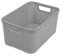BranQ - Home essential universeller, multifunktionaler Korb in Rattan Design, Grösse S 7l, BPA-frei Kunststoff PP, Hellgrau, 28,5x19,5x12,9 cm