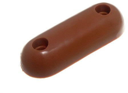 One Stop DIY 10 X Light Brown Oval Rubber Toilet Seat Buffers 60 X 22 X 12mm + Screws NEW