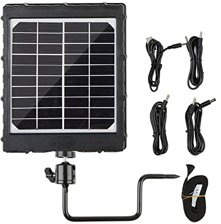 Folgtek Pannello solare Power Bank 8000mAh Uscita 12V/1A, 9V/1.5A, 6V/2A, Ingresso 5V IP66 Impermeabile Portatile Esterno Ricaricabile Alimentatore con Staffa per Trail & Game Camera