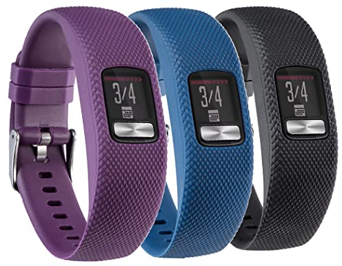 Baaletc Ersatzarmband Kompatibel mit Garmin Vivofit 4 Armband,Garmin vivofit 4 Wechselarmband,3 Pack Soft Silikon Sport Ersatz Armbänder für Garmin Vivofit 4