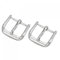 sourcing map 2 Stück Uhrenarmband Verschluss Ersatz 316 Edelstahl polierte PVD Schnalle Silber für 14mm breite Uhrenarmbänder