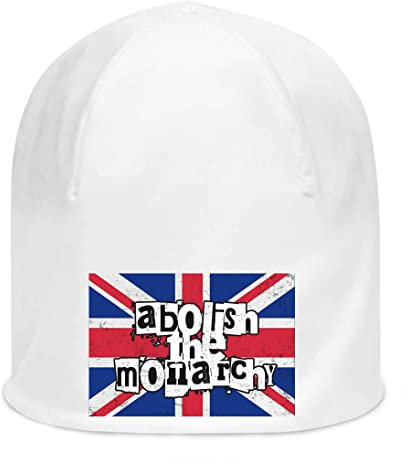 Abolish The Monarchy United Kingdom Flag Unisex-Mütze aus dünner, dehnbarer Baumwolle Weiß
