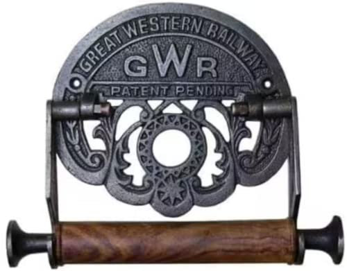 Retro COllections Traditional Cast Iron Great Western Railway GWR Vintage Design Victorian Wall Mounted Toilet loo roll Holder