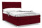 PANDA MÖBEL Clark Boxspringbett 140 x 200 cm Doppelbett mit hochwertiger Taschenfederkern Matratze inklusive Topper, Polsterbett, Bett, Bettgestell, Stilvoll, Schlafzimmer, Modern (Rot, 140 x 200 cm)
