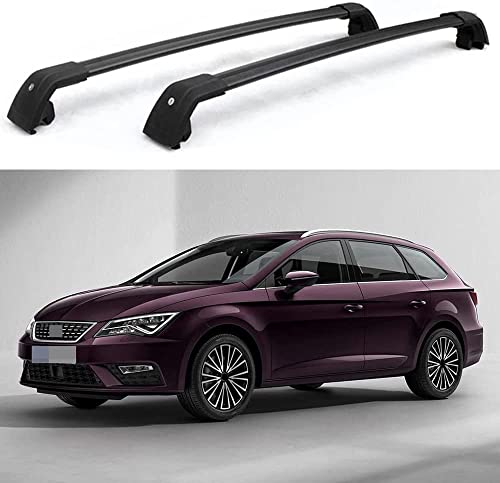 Auto Dachträger für Seat Leon ST 5 Türer Kombi 2017-2021, Relingträger Dachträger Dachgepäckträger Dachreling Dachträger Querträger, Auto-Querträger-Dachträger Dachbügel Zubehör