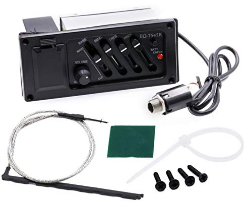 4-Band EQ Equalizer Piezo for EQ-7545R -Amp Acoustic Guitar Preamp Amplifier Tuner