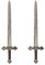 Spada gladiatore per adulti – Set di 2 spade da 75 cm in plastica per travestimento da guerriero vichingo romano barbaro – accessorio storico per uomini e donne