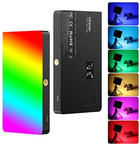 ULANZI LT002 RGB LED Videoleuchte, 7 Video Licht Dimmbare 2500K-9000K, Kamera Licht mit Magneten, CRI 95+, eingebauter 4000mAh Akku, tragbare Foto Licht für DSLR Kamera Videofotografie