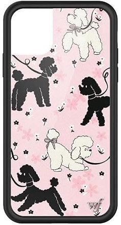 Wildflower Cases - Poodle Doodle Case, Compatible with Apple iPhone 11 | Pink, Dogs, White, Black, Cute, Trendy - Protective Black Bumper, 4ft Drop Test Certified, Women Owned Small Business