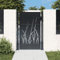 Tidyard Gartentor Zauntor Zauntür Gartentür Hoftor Hoftür Gartenzaun Pforte Tür Tor Gartenpforte Metalltor Einfahrtstor Anthrazit 105x130 cm Stahl Gras-Design