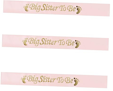 Toyvian 3St baby schultergurt baby geburtstag schärpe Party-Schärpe bedrucken von buchstabenschärpen Babydusche Satinschärpen Schärpe für Babygeburtstag bilden Gürtel Geburtstag liefert