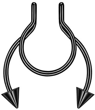 Hyclam Faux anneaux de nez à clipser en acier inoxydable pour cartilage, oreille, nez, septum