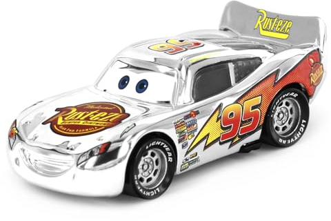 Car Spielzeug, Spielzeugauto für Kinder, Kinderspielzeug Auto, Lightning Rennauto, Metall Legierung Modell Auto als Geburtstag, Weihnachten Geschenk für Junge (Silber)