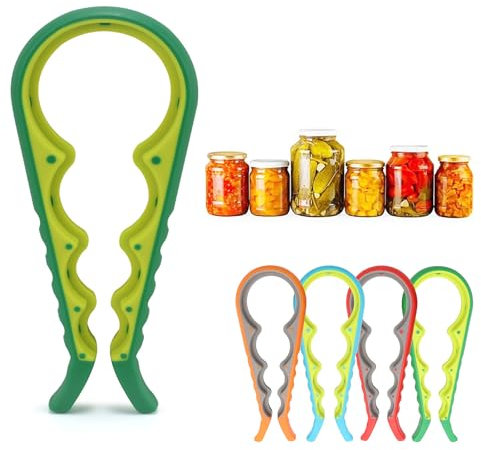 Jar Opener, Bottle Openers Ring Pull Can Opener aid for weak Hands Arthritic Hands Can Opener for The Elderly & Children (Green)