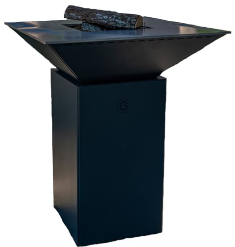 CEVENOL Double Cuve Aluminium - Brasero sans rangement bois Anthracite - Sobre et efficace pour des soirées détendues en extérieur