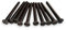 Generic Pack of 10 Electrical Screws 40mm X 3.50mm Black Nickel Long Socket Screw Switch Plugs Fixings Flat Slotted Head Fully Threaded Bolt