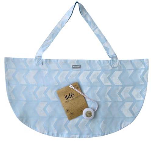 Hoppediz Wiegetuch Set für die Baby Hängewaage, inkl. Maßband und Karte, Design Amsterdam aqua