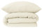 Schiesser Bettwäscheset Molly | 2-teilig | Uni | Musselin | 100% Baumwolle | Oeko-Tex Zertifiziert | Reißverschluss | 135x200cm + 80x80cm | Offwhite