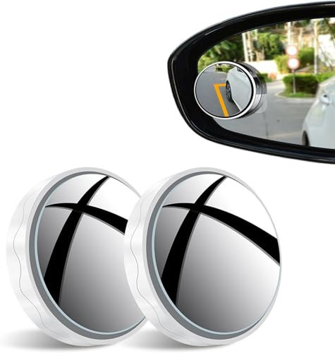 TIUEO 2 Pièces Miroir d'angle Mort pour Rétroviseur pour Peugeot 3008 II SUV/3008 I P84 T8 2009-2024 Ventouse Convexe pour Retroviseur Conduite Accompagnée Accessoire Voiture Exterieur,C-White