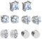 5 Paires 6mm Boucles d'Oreilles Homme Boucle Aimantée en Acier Inoxydable Magnétiques Fausse Boucle d'Oreille Femme Zircon Brillant Boucle d Oreille Homme Aimant Cadeaux Anniversaire Noël Valentin