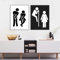 ZHAOLIN Fille Garçon WC Panneau Toilette Drôle Art Mural Photos Style Nordique Affiches et Impressions Enfants Salle De Bain Salle De Bain Décoration Peintures 60x90cm(24x35in) x2 Sans Cadre
