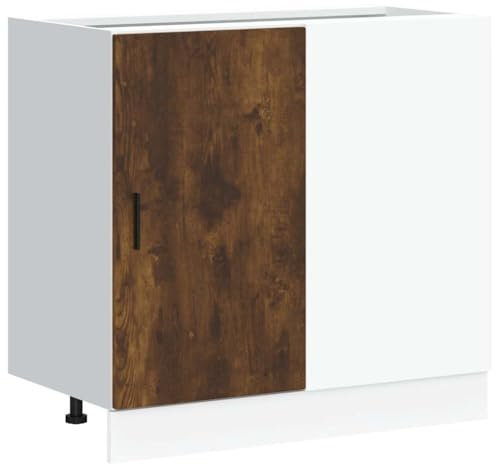 vidaXL Kitchen Base Cabinet Lyon Smoked Oak Engineered Wood