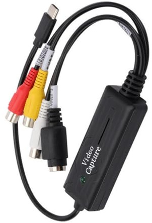 Ukbzxcmws S Video A USB Tipo C Cavo Adattatore Convertitore Video Captures Scheda Adattatore PC Cavo Per NTSC SECAM Captures Dispositivo