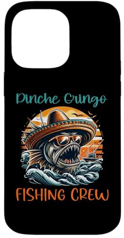 Lindo esqueleto México Pinche Gringo equipo de pesca pescador Carcasa para iPhone 14 Pro Max
