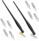 Tuesoa 10PCS Oblique Calligraphy Dip Pen Set Comic Pen Nib Set Fluid Writer Pen, 2-in-1 Drawing Pen Holder with 8 Pieces Nibs